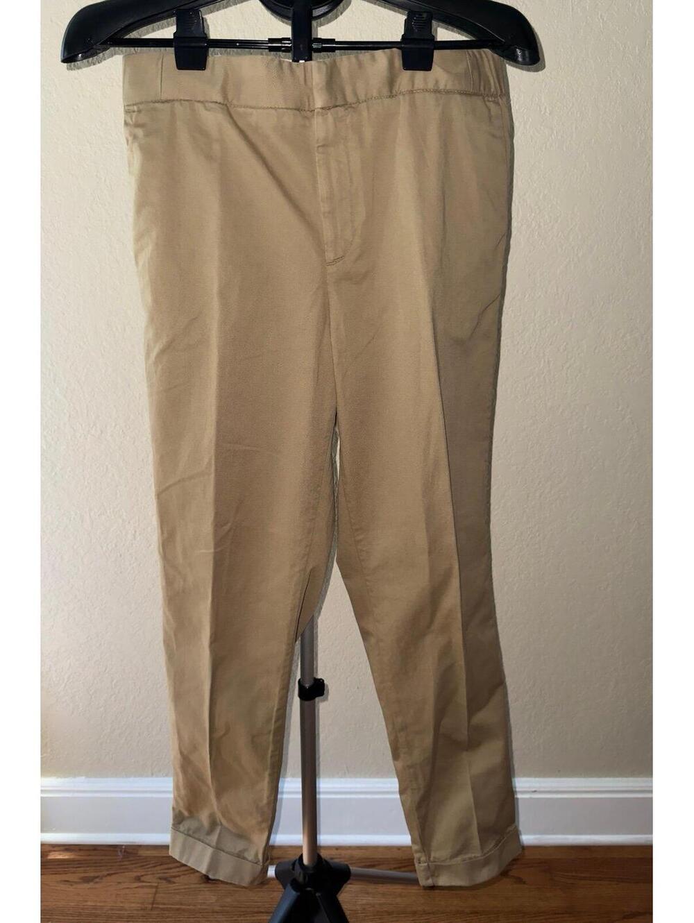 The Kooples Trend Elastic Waist Chino Pants Beige Tan Size 48 (US 32) NWT - Picture 3 of 7
